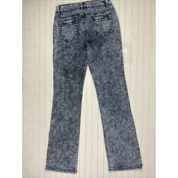 Diane Gillman Size 4 Womens Jeans Blue Marble Look Bootcut Stretch Mid R… - Picture 3 of 3